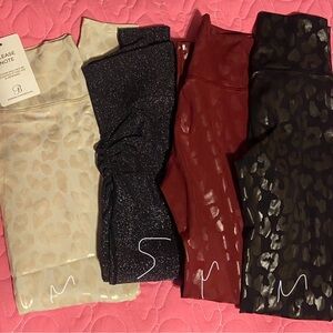 Bombshell Sportswear Leggings - Cream, Black, Red